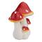 16.75" White & Red Mushrooms Outdoor Garden Décor